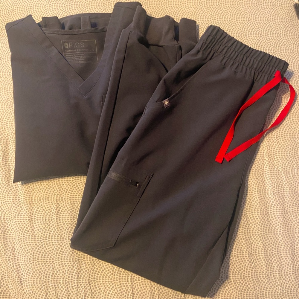 Highwaisted charcoal figs set